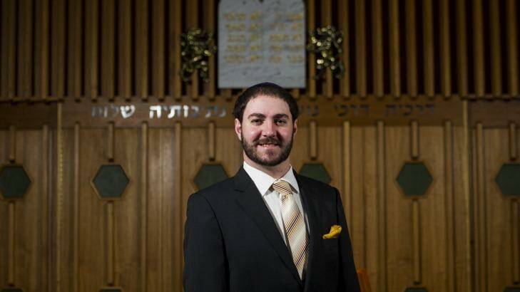 Rabbi Alon Meltzer: My responsibility is to my community and I am expected to be a public face as well as to be responsible for education, the provision of pastoral care, ministry and the organisation and administration of programs. You are in this role 24/7. Photo: Jay Cronan