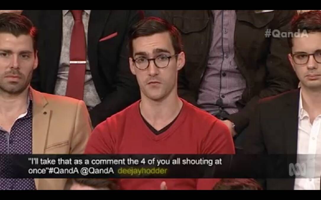 An example of the "Hot Guys Of The Q&A Audience". Photo: hotguysofqanda.tumblr.com