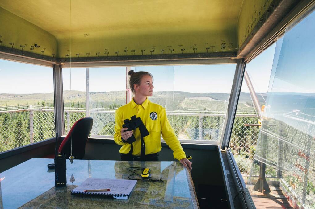 A shift in the fire tower can last for more than 12 hours. Photo: Rohan Thomson