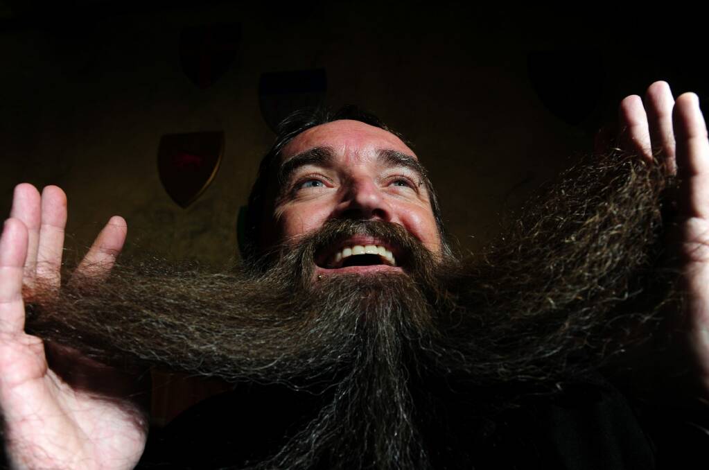 Jason McCormack of Dunlop was deemed the winner of King O'Malleys best beard competition. Photo: Melissa Adams