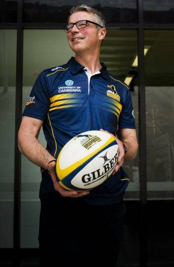Brumbies new team director Ben Gathercole takes up residence at the University of Canberra's Brumbies HQ. Photo: Jay Cronan