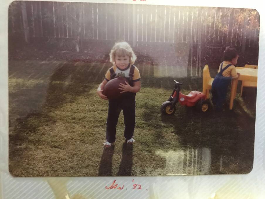Adelaide Crows AFLW coach Bec Goddard depicted as a child in ROAR. Photo: Supplied