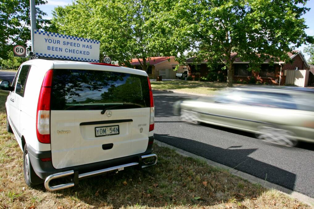 182 fines issued for speeding in school zones in the ACT on Monday. Photo: Andrew Sheargold