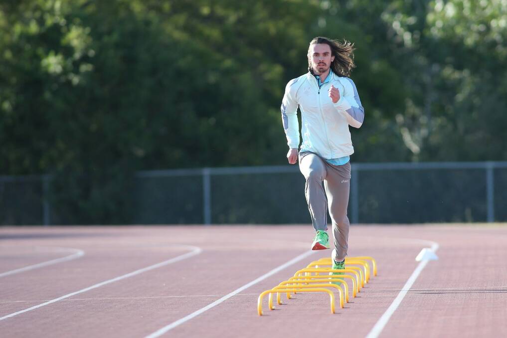 Josh Clarke has moved to Canberra to chase his sub 10-second goal. Photo: Geoff Jones