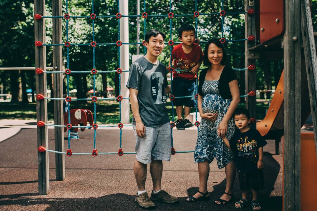 Canberra is in the middle of a baby drought, however regions of Gungahlin are up as Canberra's most fertile suburbs. Gigi Ang lives in Franklin with her partner Russell, and their children Elliot 6, and Preston 3. Photo: Jamila Toderas Photo: Jamila Toderas