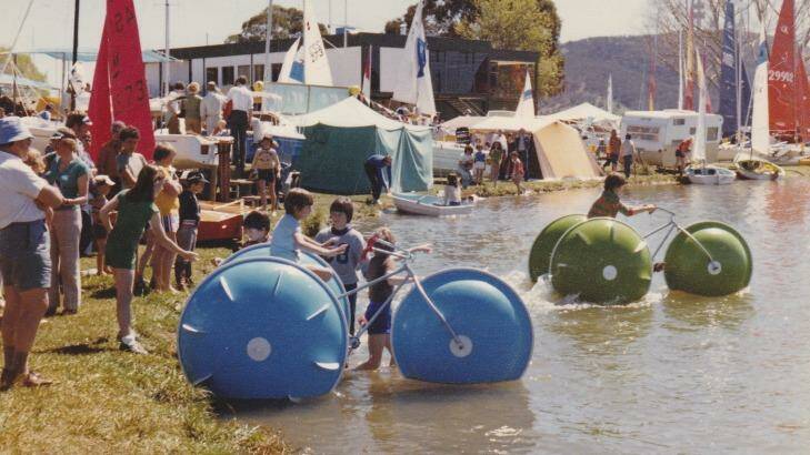 Immigrant's vision: Aquabikes at the peak of their popularity. Photo: Contributed