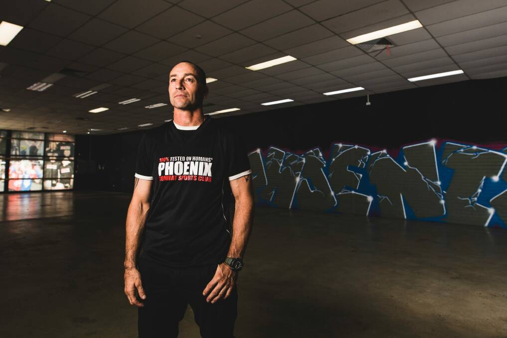 Phoenix gym owner Anthony Manning stands in his former building, after the loss of business caused by light rail construction which forced him to move locations.  Photo: Jamila Toderas