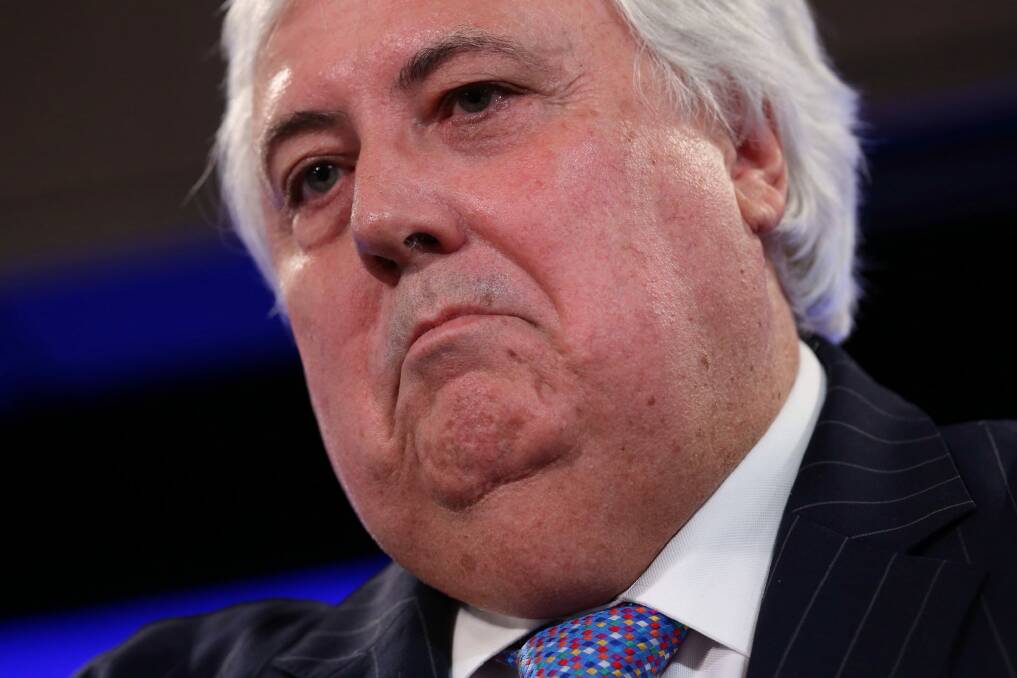 Palmer United Party leader Clive Palmer at the National Press Club on Monday. Photo: Andrew Meares