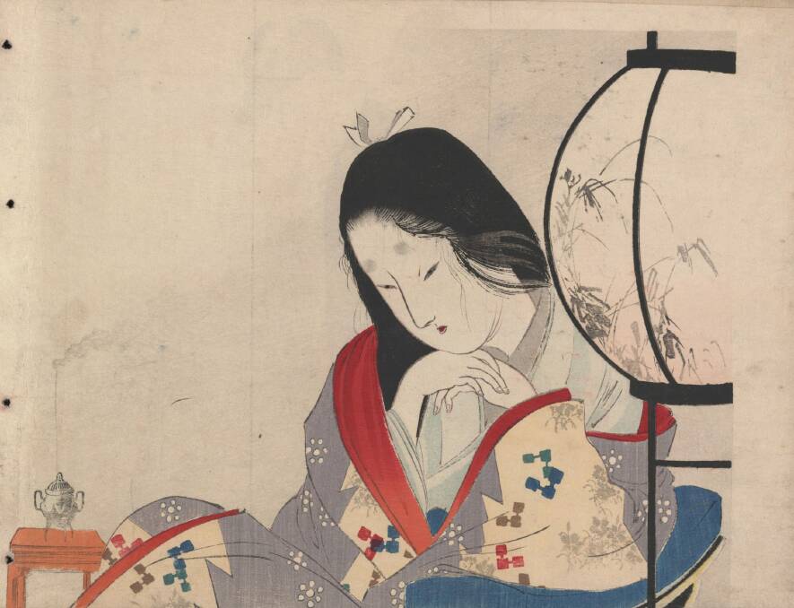 Eisen Tomioka (1864-1905), Tsuma no kokoro (A wife's heart) 1901, in Melodrama in Meiji Japan.From the Clough Collection of kuchi-e prints, National Library of Australia Photo: Supplied