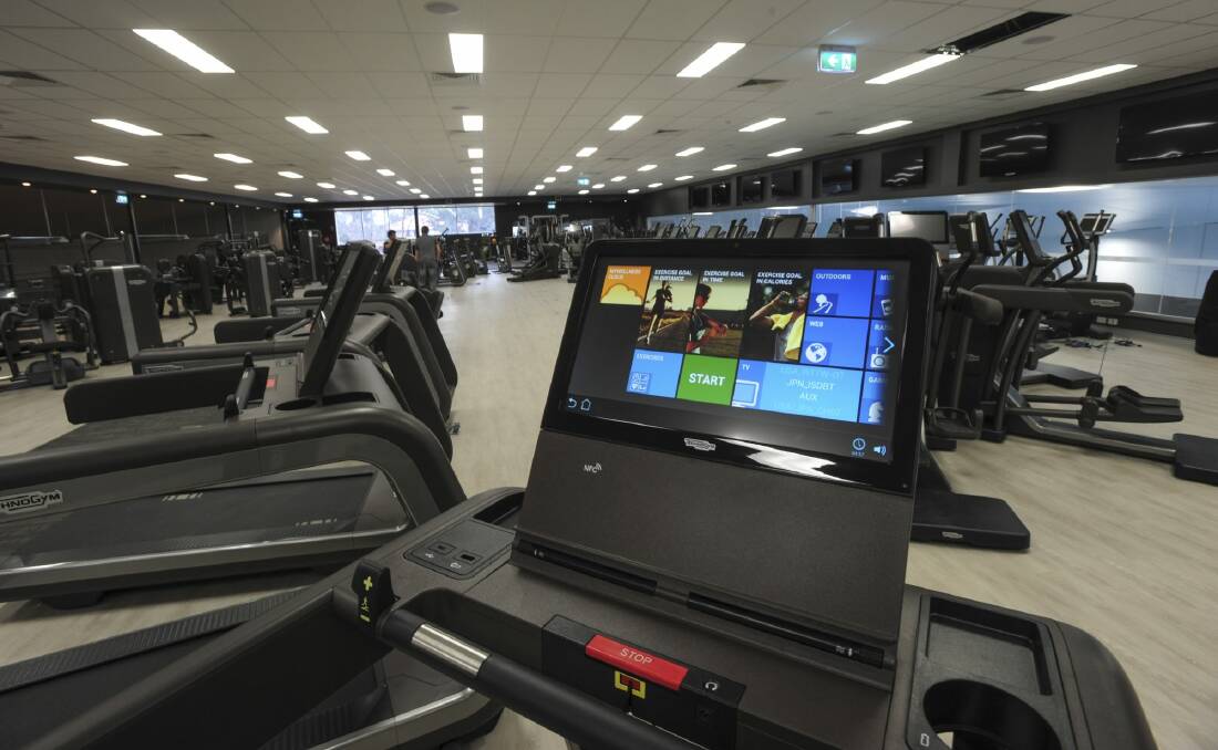 The gym floor has about 100 state-of-the-art exercise machines. Photo: Graham Tidy
