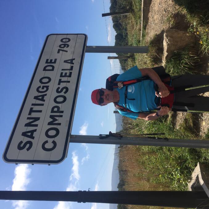 Canberra priest Richard Thompson is currently walking the famous Camino trail across northern Spain Photo: Supplied