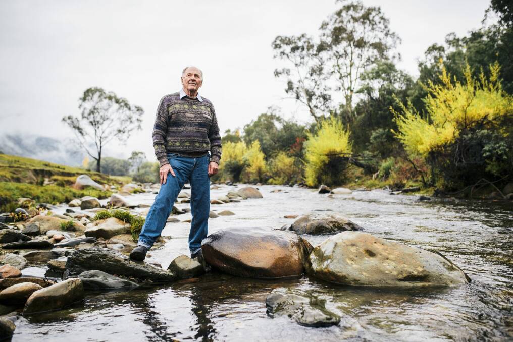 Brian Barlin from Brindabella at the Goodradigbee River. He and others are campaigning to have Brindabella Rd sealed which would improve access to the area and cut travelling times between Tumut and the ACT. 
 Photo: Rohan Thomson