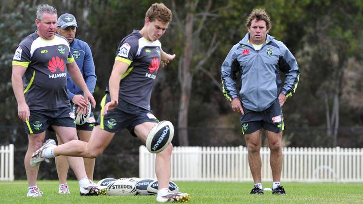 Kimmorley wasted no time taking up the appointment, joining the Raiders for training this morning. Photo: Jay Cronan