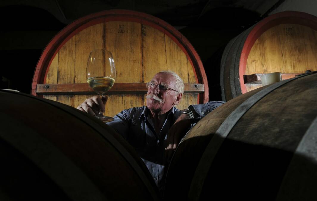 Murrumbateman winemaker Ken Helm at his winery. Photo: Graham Tidy