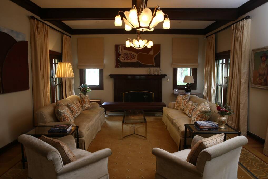 The drawing room at The Lodge in Canberra.  Photo: Andrew Meares
