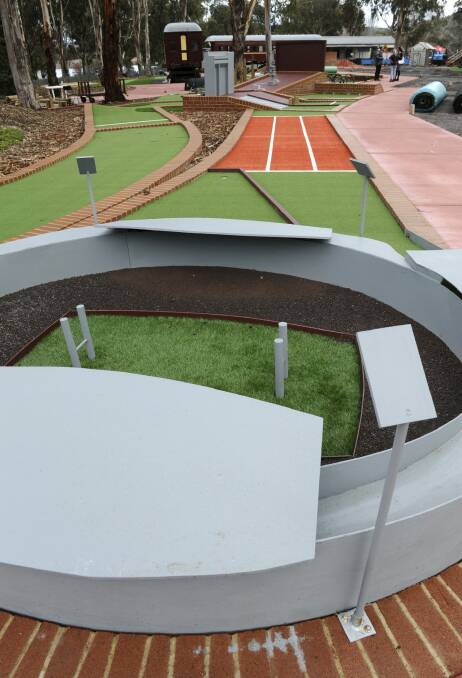 Canberra themed mini golf course at Weston Park. Photo: Graham Tidy