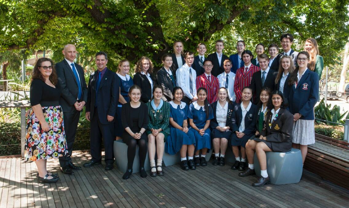 Finalists in the BHP Science and Engineering Awards. The finalists, science students from across Australia, travelled to Melbourne for the ceremony on Tuesday, February 7. Photo: supplied