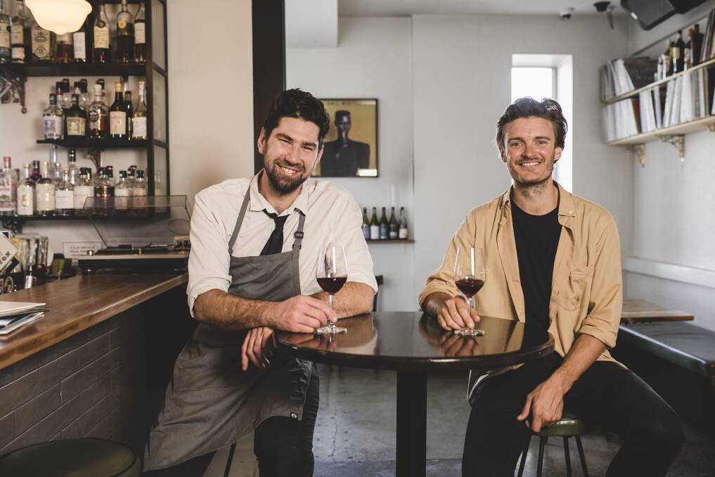 Head chef Louis Couttoupes and owner Nick Smith at Bar Rochford. Photo: Jamila Toderas