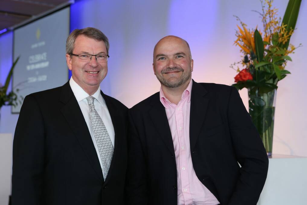 Lynton Crosby, left, with Mark Textor in 2012 Photo: Supplied