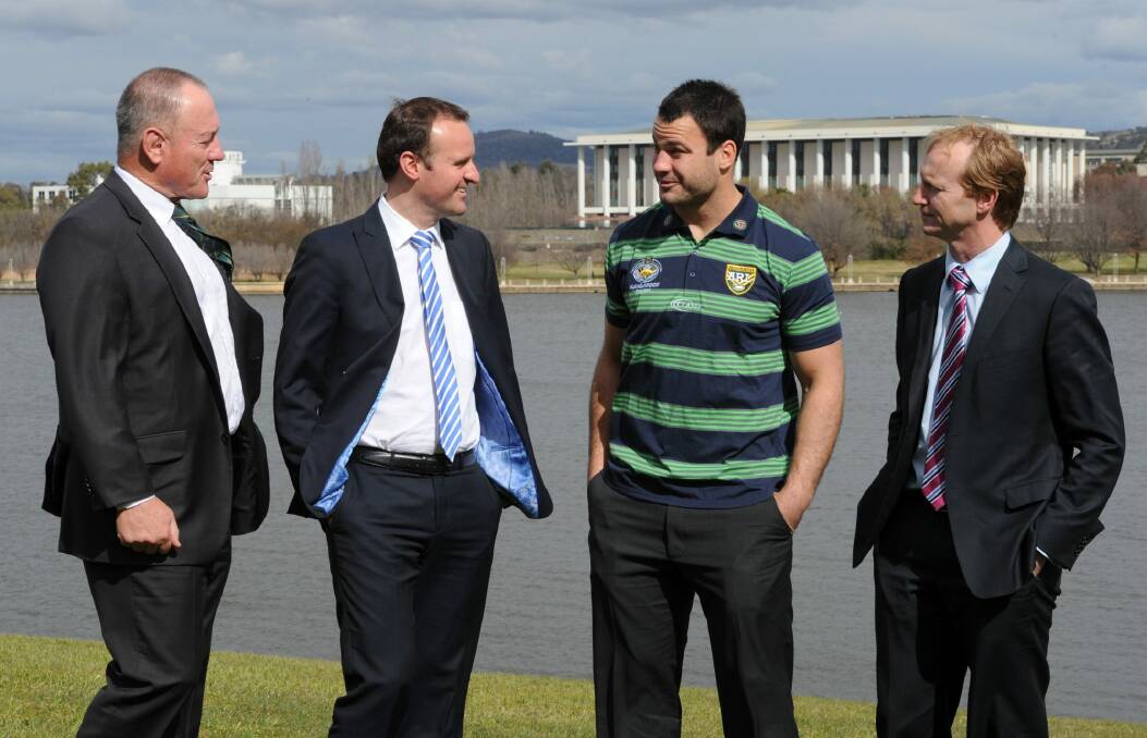ACT Chief Minister Andrew Barr has backed Ricky Stuart's calls for the NRL to forge a better relationship with Canberra. Photo: Graham Tidy