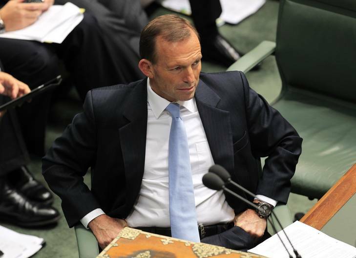 Opposition Leader Tony Abbott during question time in Canberra. Photo: Andrew Meares
