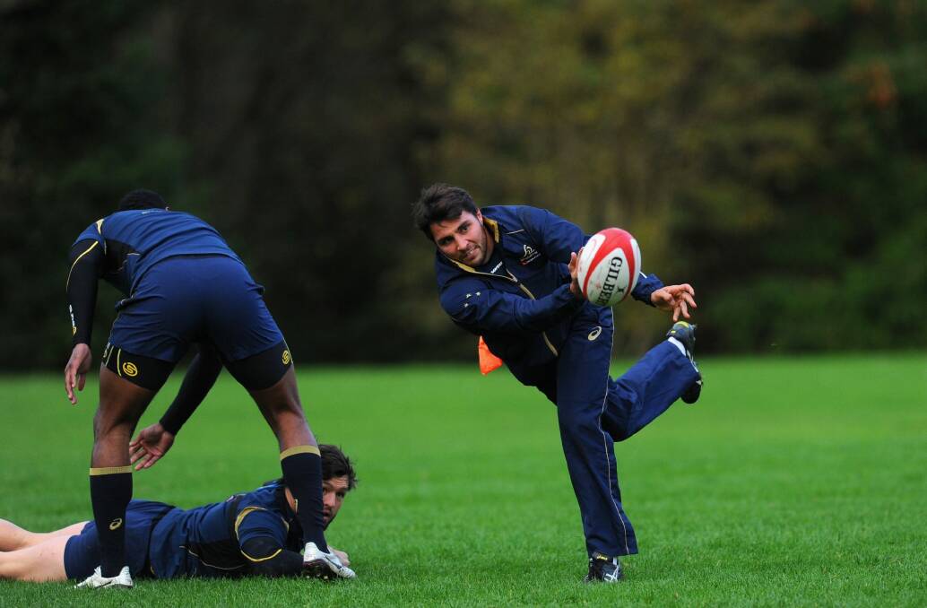 French challenge: Wallabies halfback Nick Phipps during a training session. Photo: Getty Images