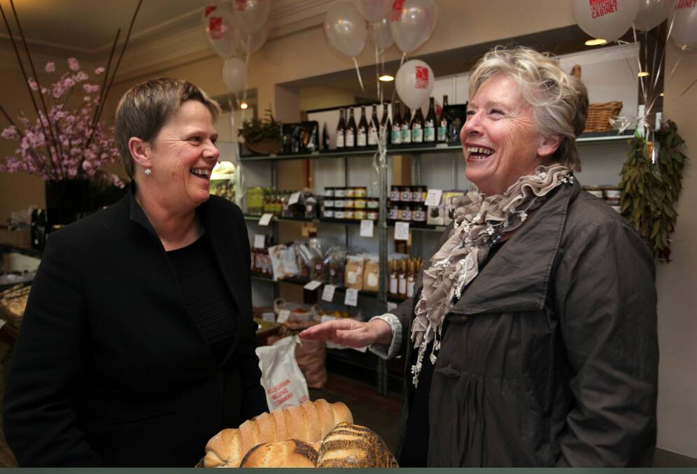 Canberra chef Janet Jeffs with Maggie Beer in Canberra in 2009. Beer credits Jeffs with teaching her how to run a restaurant. Photo: Andrew Sheargold