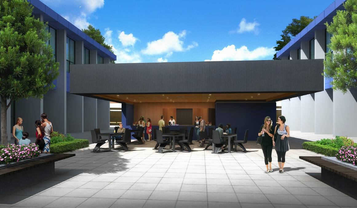 An artist impressions in 2014 of student facilities at a proposed multi-million dollar plan to  transform the old Watson high school site into a education precinct. Photo: supplied