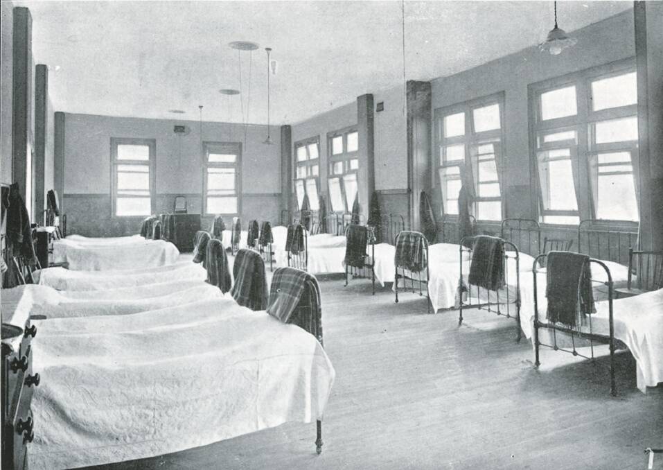 Picture supplied - source unknown. A boarding school dormitory - then. Old picture.