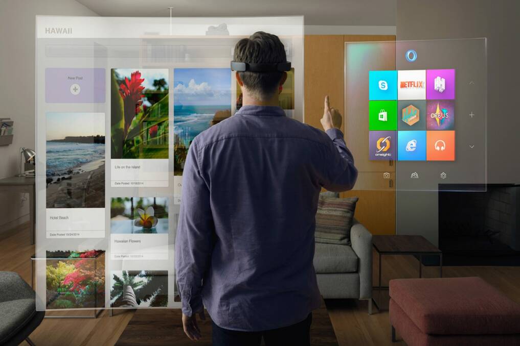 Microsoft has created HoloLens, the holographic headset unveiled in January. Photo: Reuters