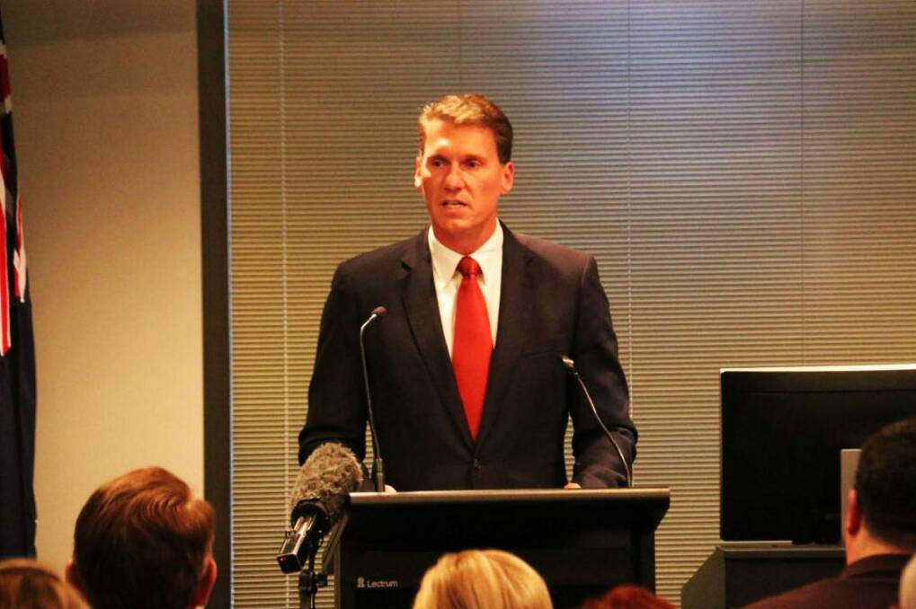 Independent senator Cory Bernardi spoke at the anti-halal fundraiser in Melbourne on Friday. Photo: Supplied