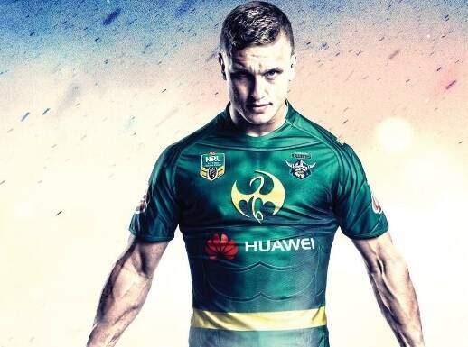 Jack Wighton models the Canberra Raiders Iron Fist jersey. Photo: supplied