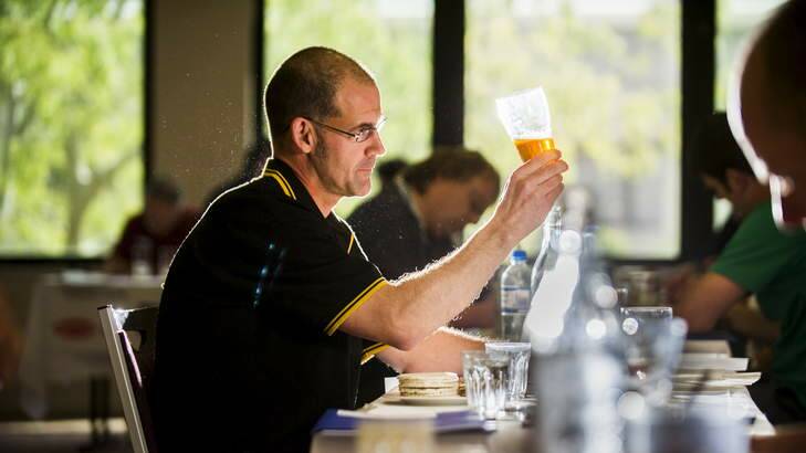 Beer judge, Mark Bilbrough. Photo: Rohan Thomson