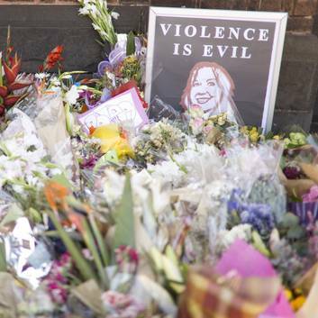 At Brunswick Baptist Church on Sydney Road in Melbourne, tributes left for Jill Meagher. Photo: Teagan Glenane