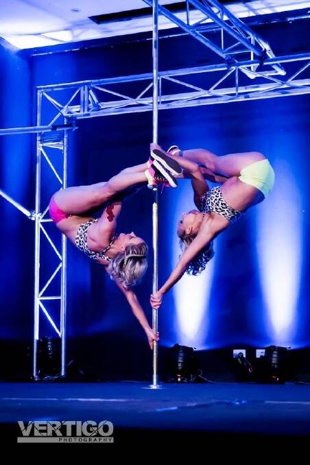 Swinging: ACT doubles pair Connor Bye and Jess Osborne will go on to compete in Sydney. Photo: Vertigo Photography
