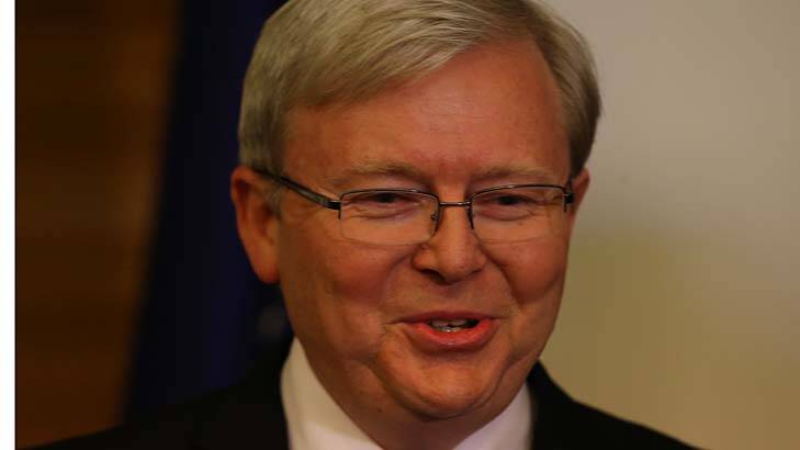 Kevin Rudd announces he will challenge Prime Minister Julia Gillard in a leadership ballot on Wednesday night. Photo: Andrew Meares
