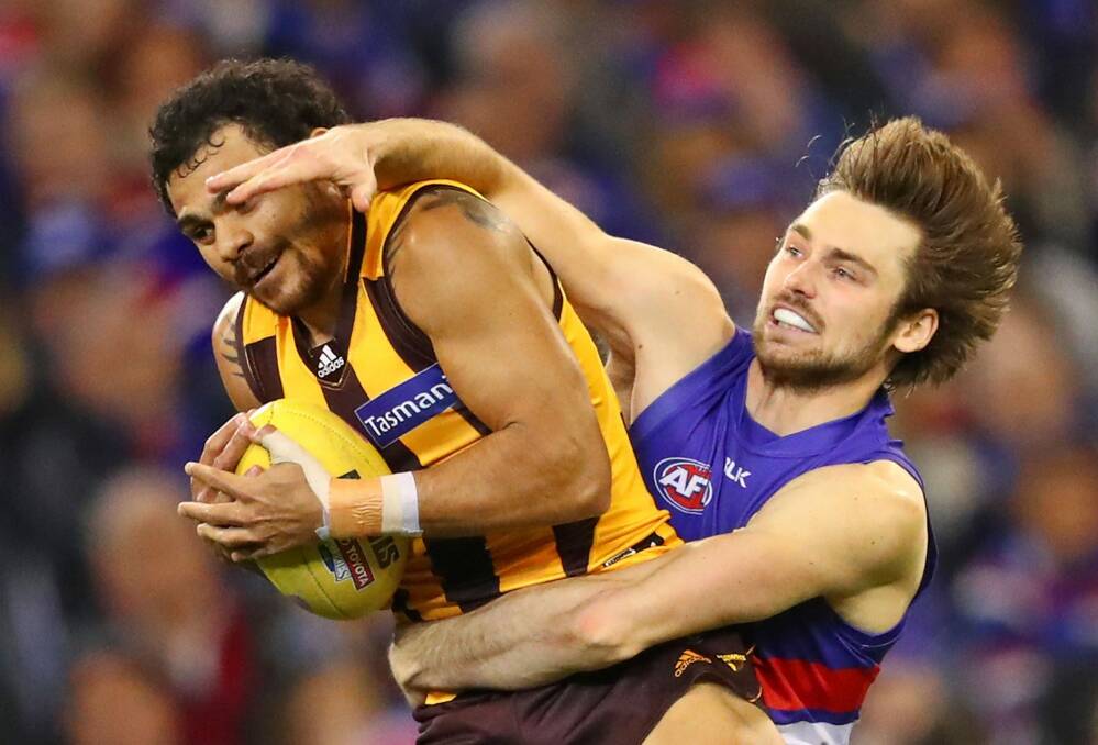 Joel Hamling of the Bulldogs is going to become a Docker. Photo: AFL Media/Getty Images