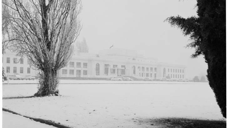Photo courtesy of the National Archives of Australia- 1965 Snows series at Parliament House. Photo: John Crowther
