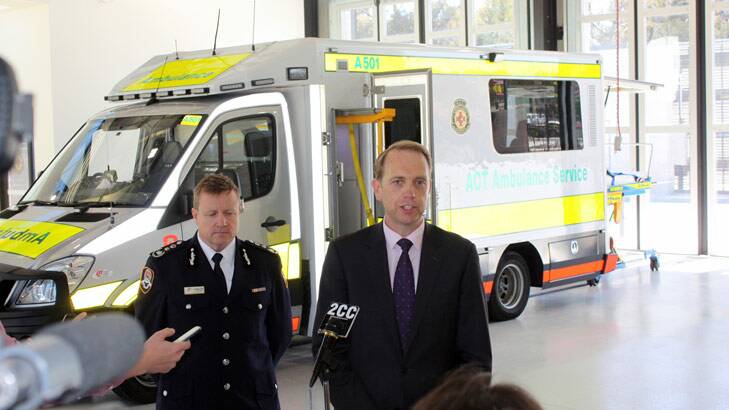 Emergency Services Agency commissioner Dominic Lane and Emergency Services Minister Simon Corbell