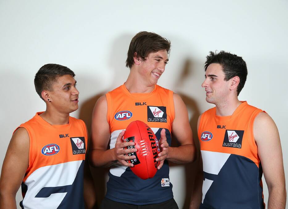 All gone: Jarrod Pickett, Caleb Marchbank and Paul Ahern have all left the Giants. Photo: Chris Hyde