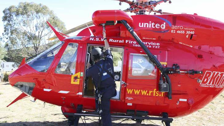 This rescue helicopter was part of the emergency training exercise. Photo: Supplied