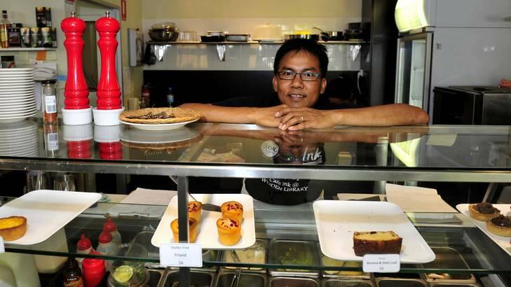 Loka Chanmi is a refugee from Thai-Burma border who was helped by Companion House to set up a Cafe in Woden called Cafe Ink. Photo: Melissa Adams