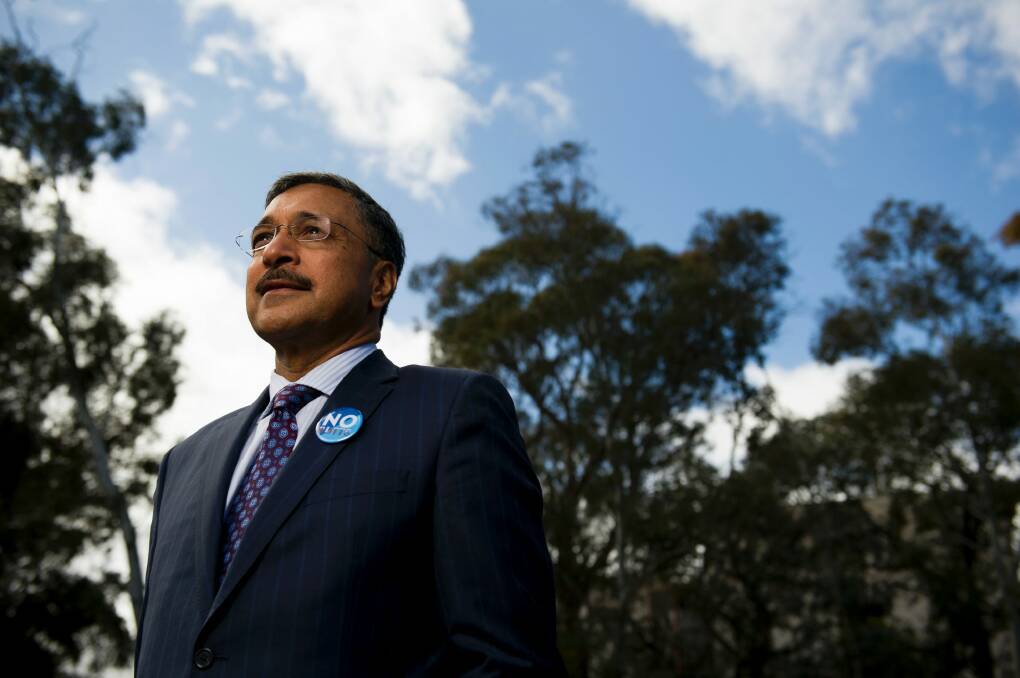 The University of Canberra's Vice-Chancellor Professor Deep Saini said they would use persuasion, not punitive measures, to enforce the smoking ban.  Photo: Jay Cronan
