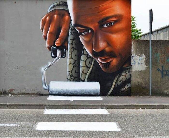 Street art zebra crossing. Photo: humanslikeme