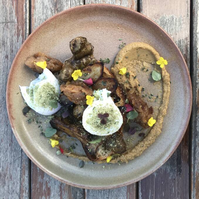 Jerusalem artichokes with fennel jam at Two Before Ten. Photo: Supplied 