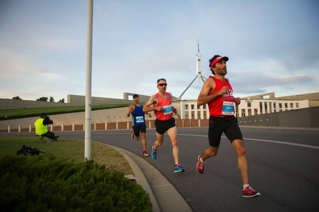 Competirors in The Canberra Times marathon in April this year. Photo: Rohan Thomson