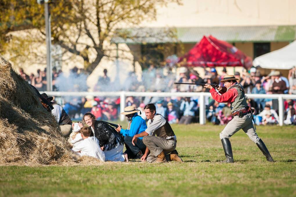 More than 3000 people gathered to watch the re-enactment in Braidwood. Photo: Dion Georgopoulos