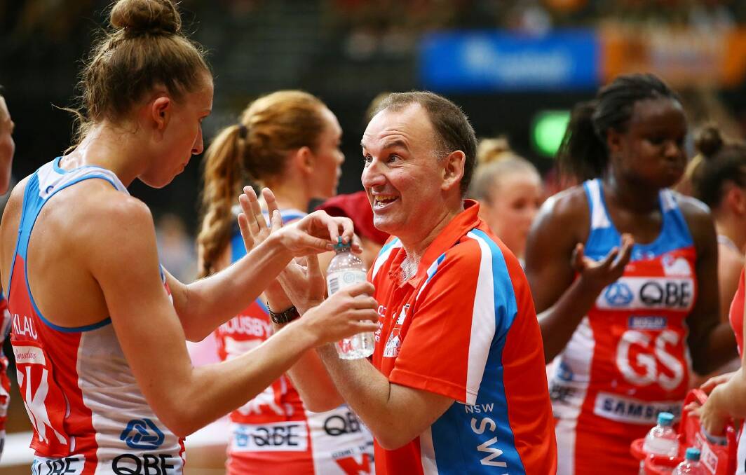 Swifts coach Rob Wright was pleased with his young side's performance against the Giants. Photo: Getty Images