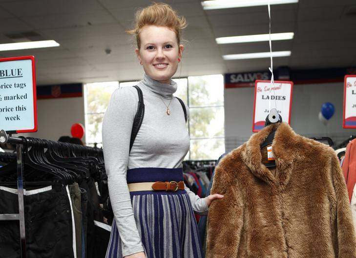 Emily Peddle, 24, from Scullin, at the opening of the new Salvation Army store in Fyshwick. Photo: Katherine Griffiths
