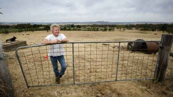 Symonston resident and Hillside Farm owner Colin Swan wants a master plan established for the suburb so the community has a clearer idea of the future of Symonston. Photo: Elesa Kurtz